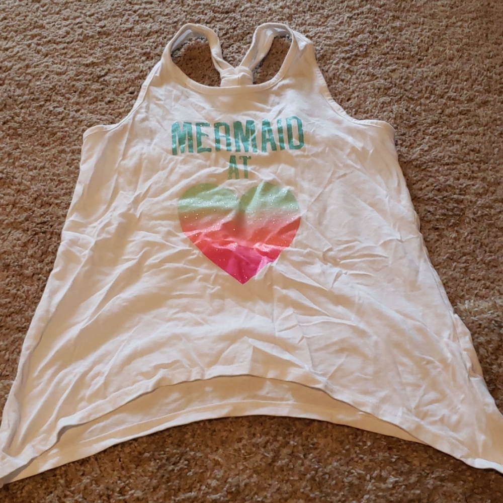 Girls Mermaid Racer back tank top